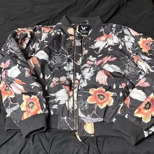 White Mark Floral Bomber Jacket